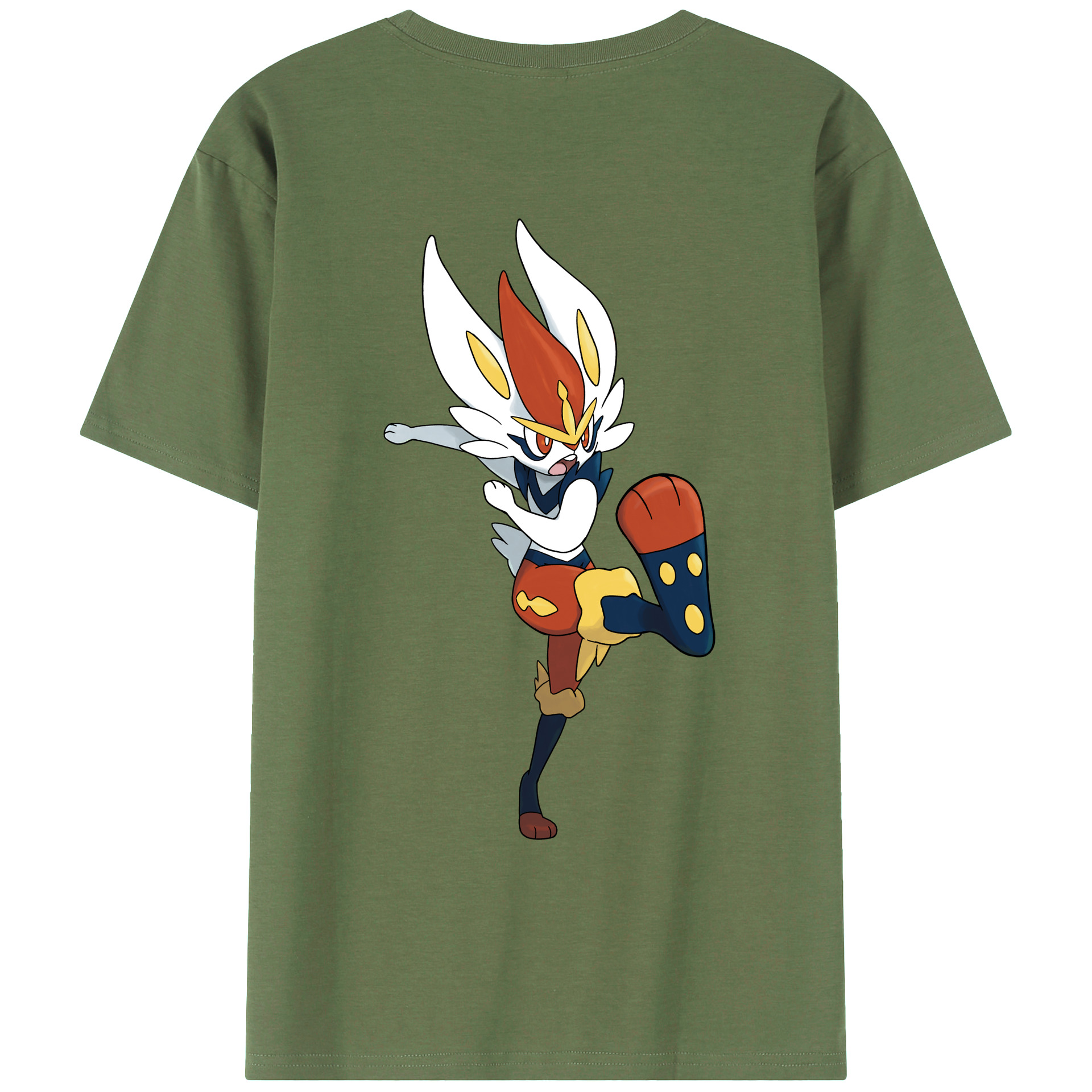 （画像用） ポケットモンスター Pokémon 綿100％ メンズ半袖Tシャツ（バックプリント） 通気性